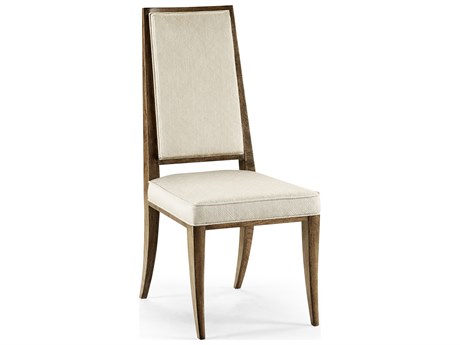 Jonathan Charles Barcelona Walnut Wood Brown Upholstered Armless Dining Chair