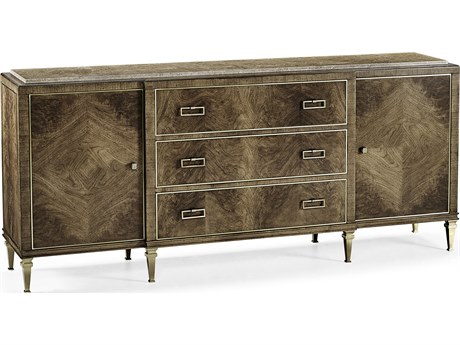 Jonathan Charles Barcelona Rectangular Marble Walnut Console Table