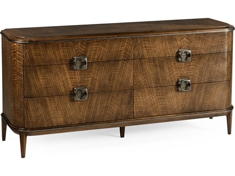Jonathan Charles Toulouse 6-Drawers Walnut Wood Double Dresser