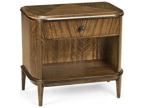 Jonathan Charles Toulouse 1-Drawer Walnut Wood Nightstand