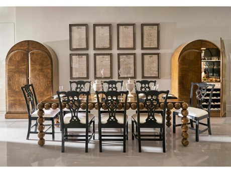 Jonathan Charles Jc Modern Mahogany Wood Dining Room Set