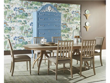 Jonathan Charles Timeless Walnut Wood Dining Room Set