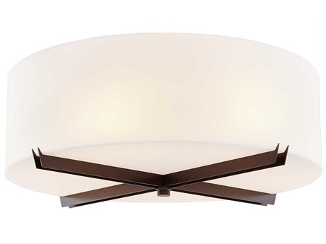Justice Design Group Acryluxe 3-Light Bronze Flush Mount