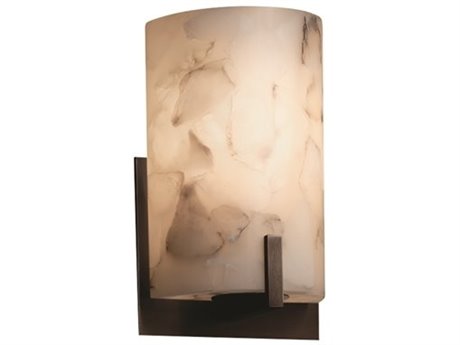 Justice Design Group Alabaster Rocks Bronze Wall Sconce
