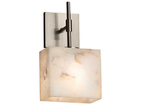 Justice Design Group Alabaster Rocks 1-Light Nickel Wall Sconce