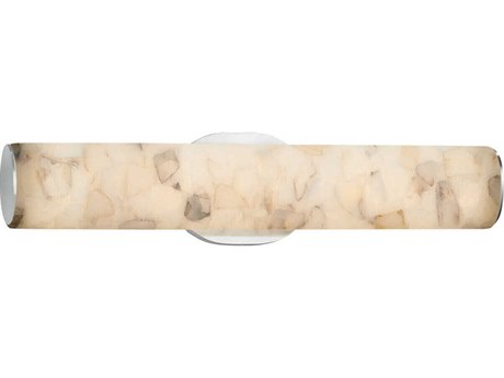 Justice Design Group Alabaster Rocks Chrome LED Vanity Light