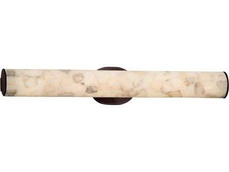 Justice Design Group Alabaster Rocks Bronze LED Vanity Light