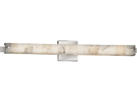 Justice Design Group Alabaster Rocks Chrome LED Vanity Light