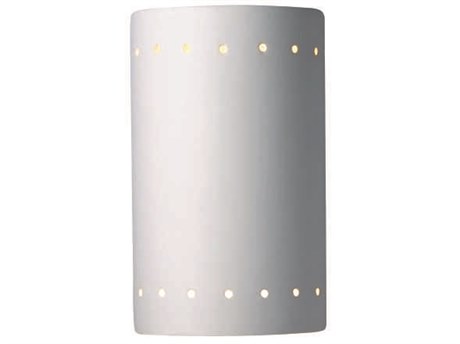 Justice Design Group Ambiance 1-Light White Wall Sconce