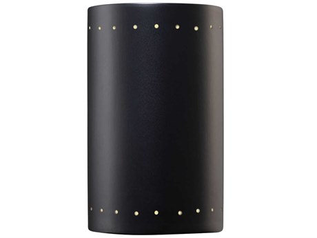 Justice Design Group Ambiance 1-Light Black Wall Sconce