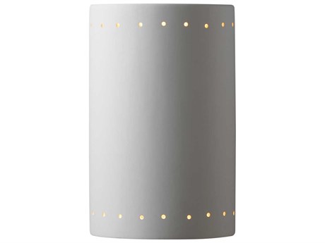 Justice Design Group Ambiance 1-Light White Wall Sconce