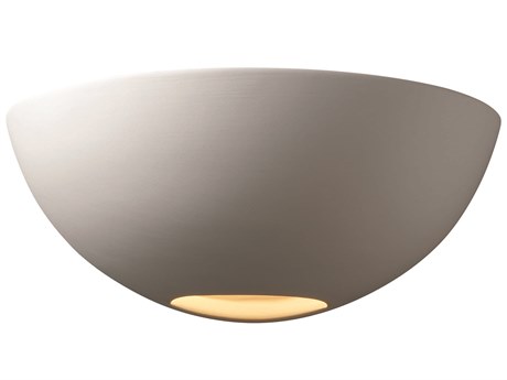 Justice Design Group Ambiance 1-Light White Wall Sconce
