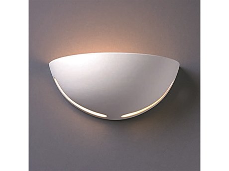 Justice Design Group Ambiance 1-Light White Wall Sconce