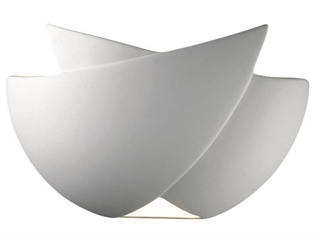 Justice Design Group Ambiance 1-Light White Wall Sconce