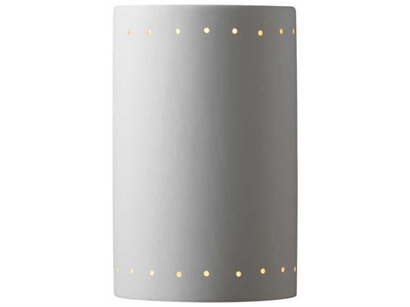 Justice Design Group Ambiance 1-Light White Wall Sconce