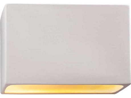Justice Design Group Ambiance 1-Light White Wall Sconce