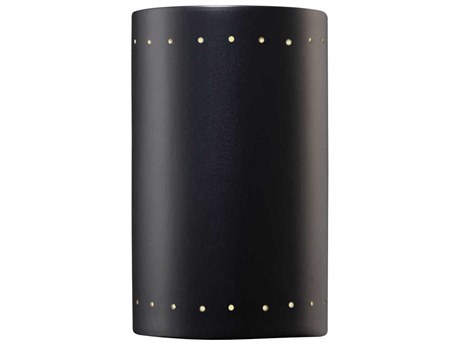 Justice Design Group Ambiance Outdoor Wall Light with Perfs (Open Top & Bottom)
