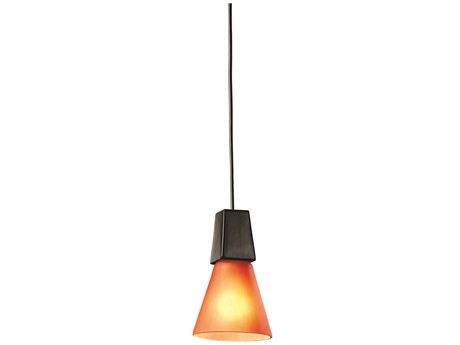 Justice Design Group Radiance 1-Light Black Glass Mini Pendant