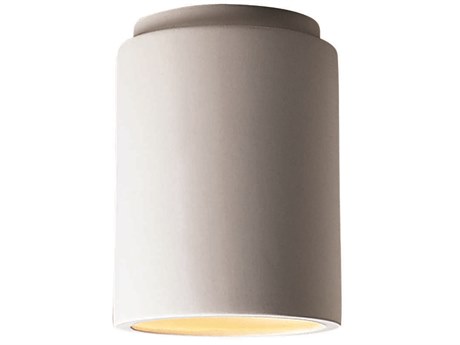 Justice Design Group Radiance 1-Light White Cylinder Flush Mount
