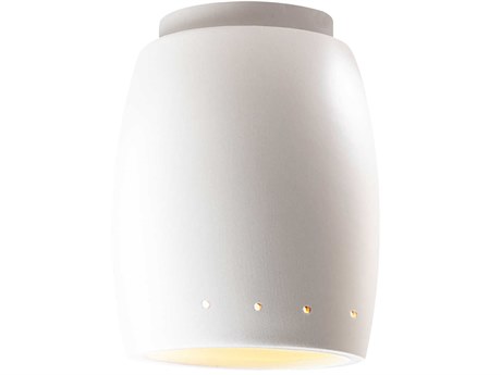 Justice Design Group Radiance 1-Light White Cylinder Flush Mount