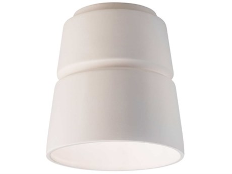 Justice Design Group Radiance 1-Light White Bell Flush Mount