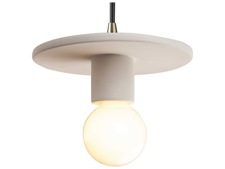 Justice Design Group Radiance 1-Light White Mini Pendant