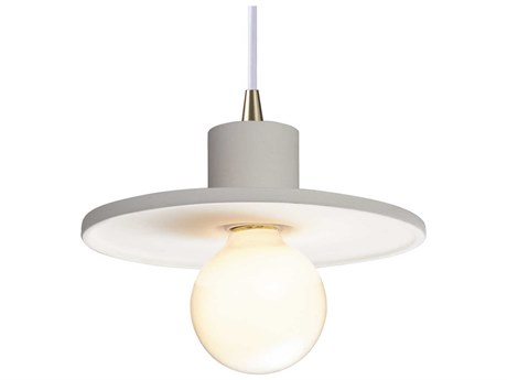 Justice Design Group Radiance 1-Light White Mini Pendant