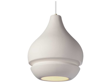 Justice Design Group Radiance 1-Light White Mini Pendant