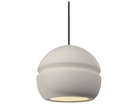 Justice Design Group Radiance 1-Light White Mini Pendant