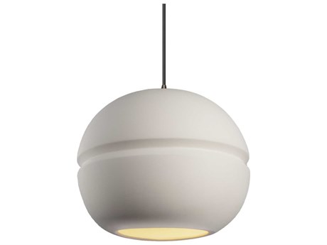 Justice Design Group Radiance 1-Light White Mini Pendant