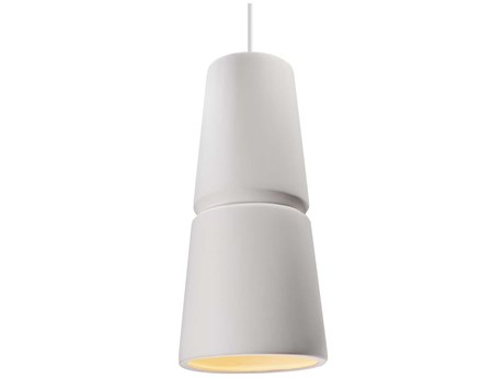 Justice Design Group Radiance 1-Light White Cylinder Mini Pendant