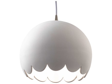 Justice Design Group Radiance 1-Light White Mini Pendant