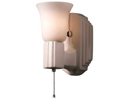 Justice Design Group American Classics 1-Light Gray Glass Wall Sconce