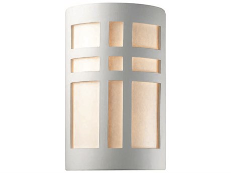Justice Design Group Ambiance 2-Light White Wall Sconce