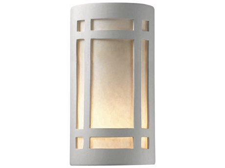 Justice Design Group Ambiance 2-Light White Wall Sconce