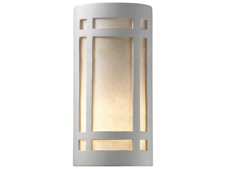 Justice Design Group Ambiance 2-Light White Wall Sconce