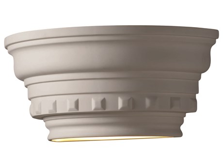 Justice Design Group Ambiance 1-Light White Wall Sconce
