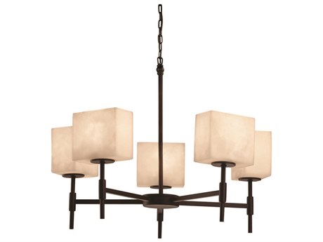 Justice Design Group Clouds 5-Light Bronze Chandelier