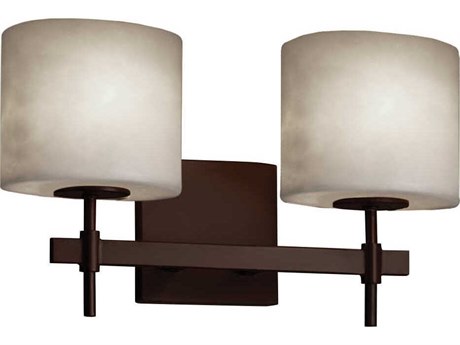 Justice Design Group Clouds 2-Light Bronze Vanity Light