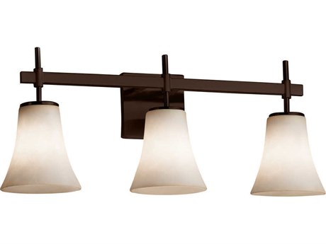 Justice Design Group Clouds 3-Light Bronze Vanity Light