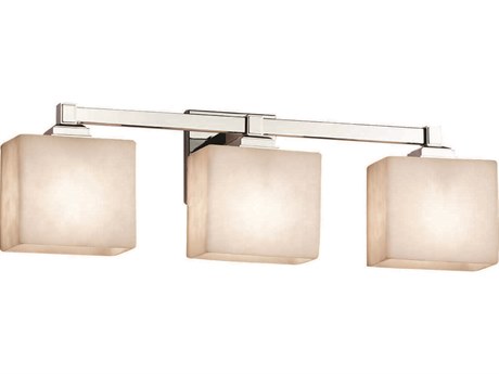 Justice Design Group Clouds 3-Light Nickel Vanity Light