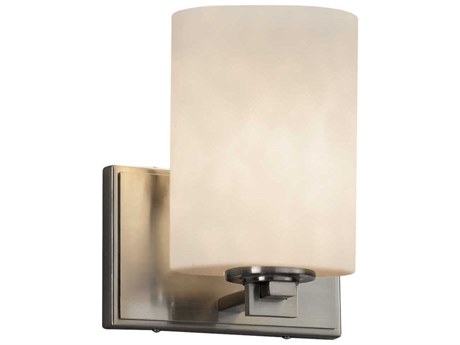 Justice Design Group Clouds 1-Light Nickel Wall Sconce