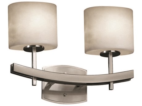 Justice Design Group Clouds 2-Light Nickel Vanity Light