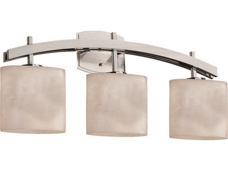 Justice Design Group Clouds 3-Light Nickel Vanity Light