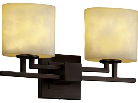Justice Design Group Clouds 2-Light Brown Vanity Light