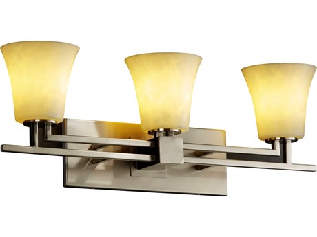 Justice Design Group Clouds 3-Light Nickel Vanity Light