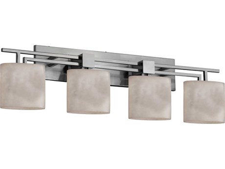 Justice Design Group Clouds 4-Light Nickel Vanity Light