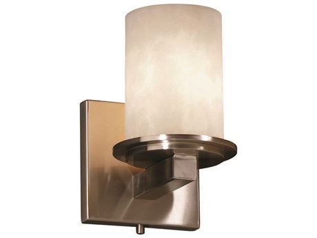 Justice Design Group Clouds 1-Light Nickel Wall Sconce