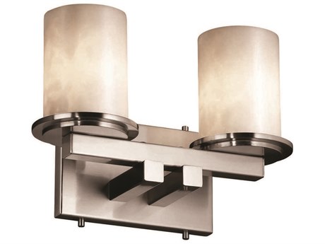 Justice Design Group Clouds 2-Light Nickel Vanity Light