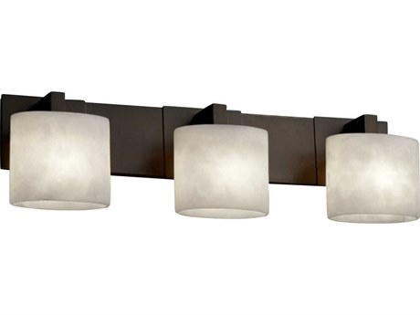 Justice Design Group Clouds 3-Light Bronze Vanity Light